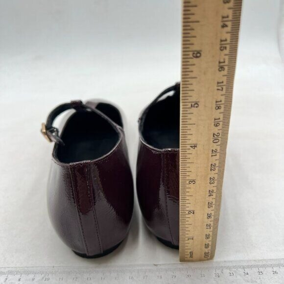 Milooey shoes Round Toe Flat Mary Janes , Chunky Low Heels T-Strap Buckled Brown - Picture 5 of 8